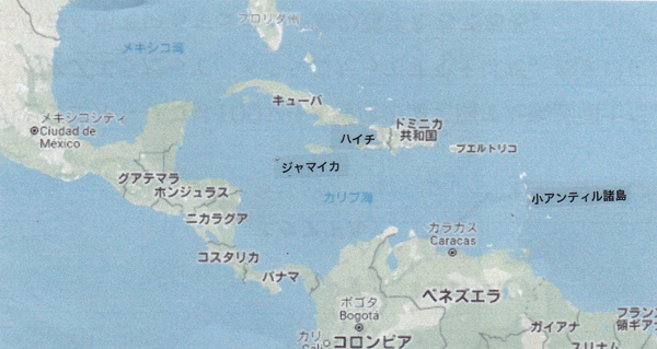 カリブの地図
